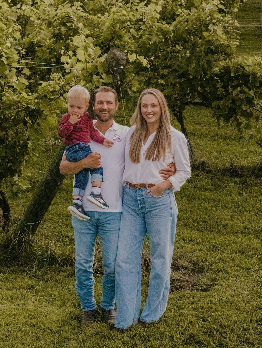 Sigourney and Kevin with child